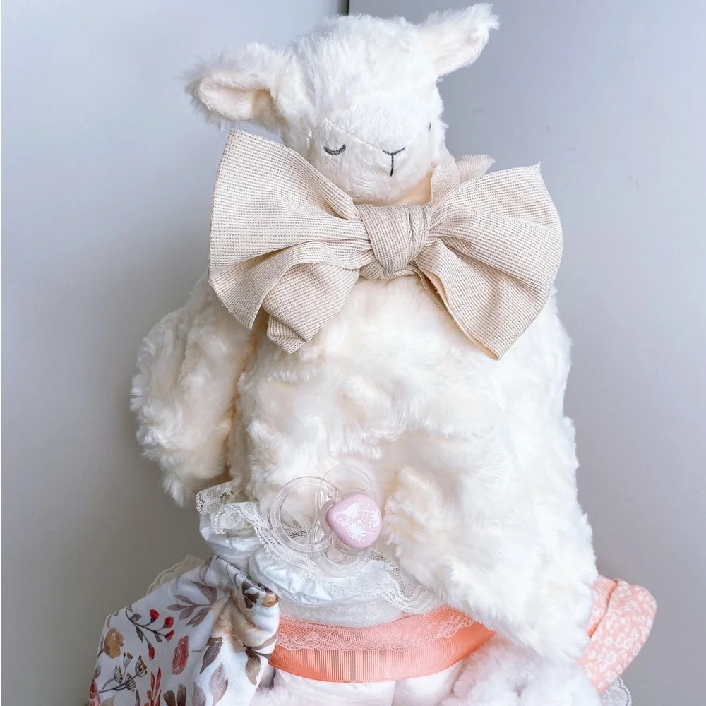 Lamb Diaper Cake, Easter Baby Shower